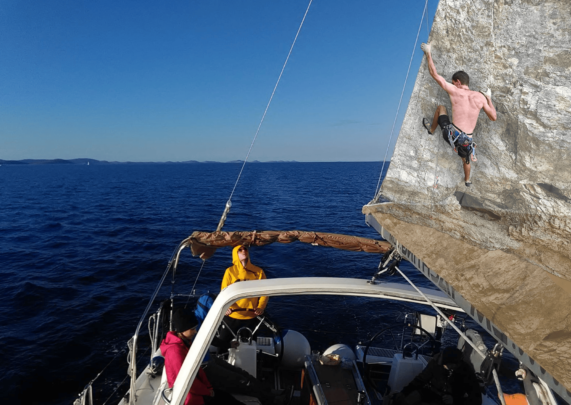 vitorlázás és sziklamászás